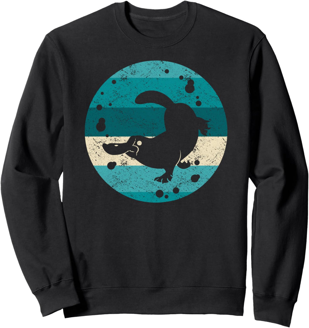 Retro Platypus Tier - Vintage Schnabeltier Sweatshirt