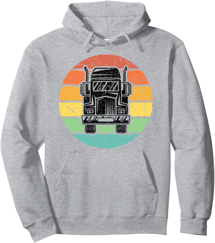 LKW Driver 18 Wheel Retro Vintage Anhänger Pullover Hoodie