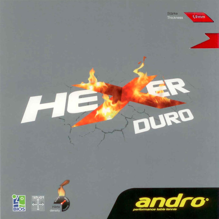 ANDRO Belag Hexer Duro rot 1,7 mm, rot 1,7 mm