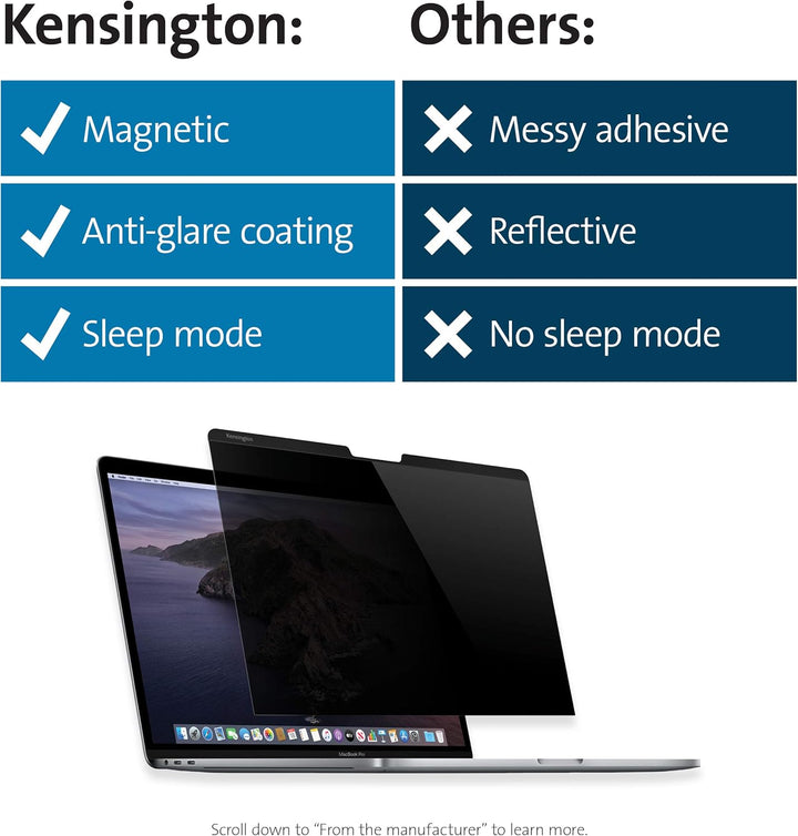 Kensington MagPro™ Elite Magnetischer Sichtschutz für MacBook Pro 13 Zoll (K58360WW) 13.3" MacBook P