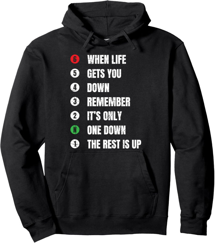 Motorradfahrer Spruch When Life Gets You Down Motorrad Gänge Pullover Hoodie