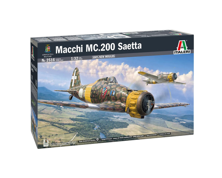 Italeri 2516 1:32 Macchi MC.200 PE-Teile Modellbausatz Militärflugzeug