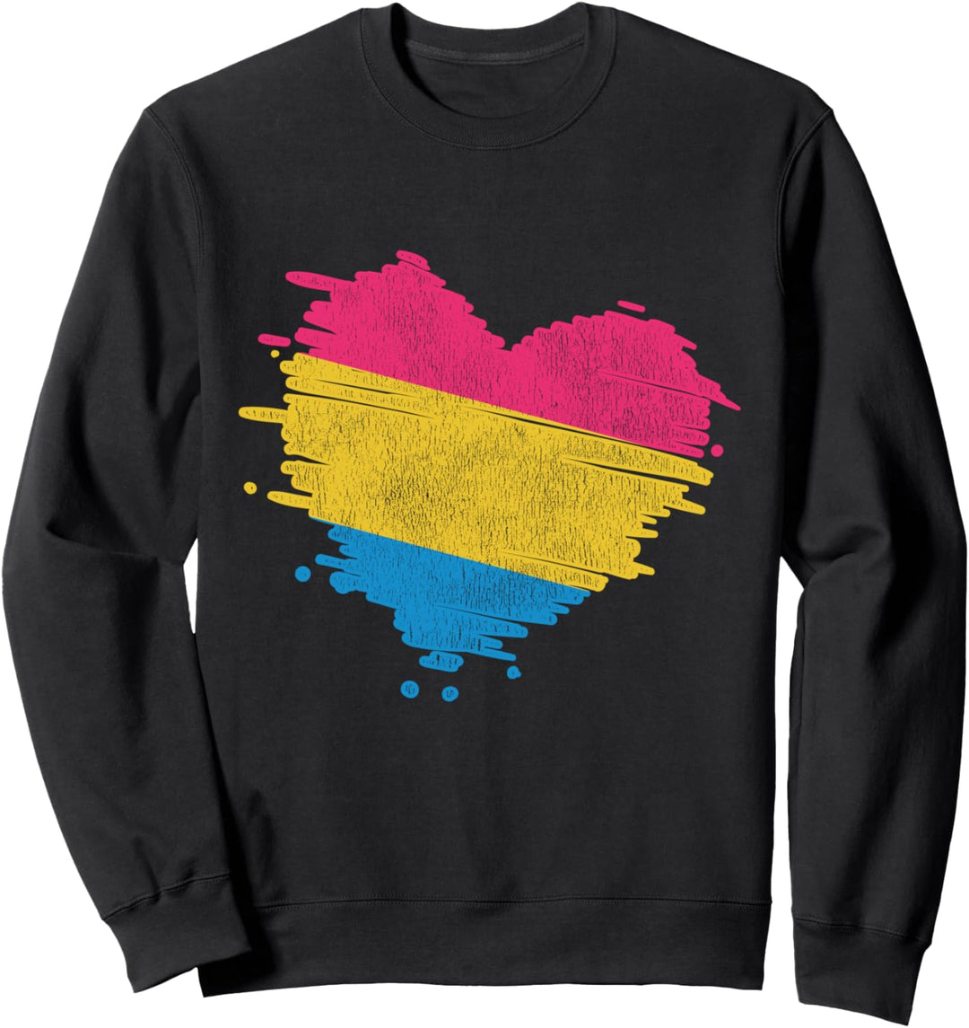 LGBT Pansexuell Flagge Herz Geschenk Pansexuell Sweatshirt