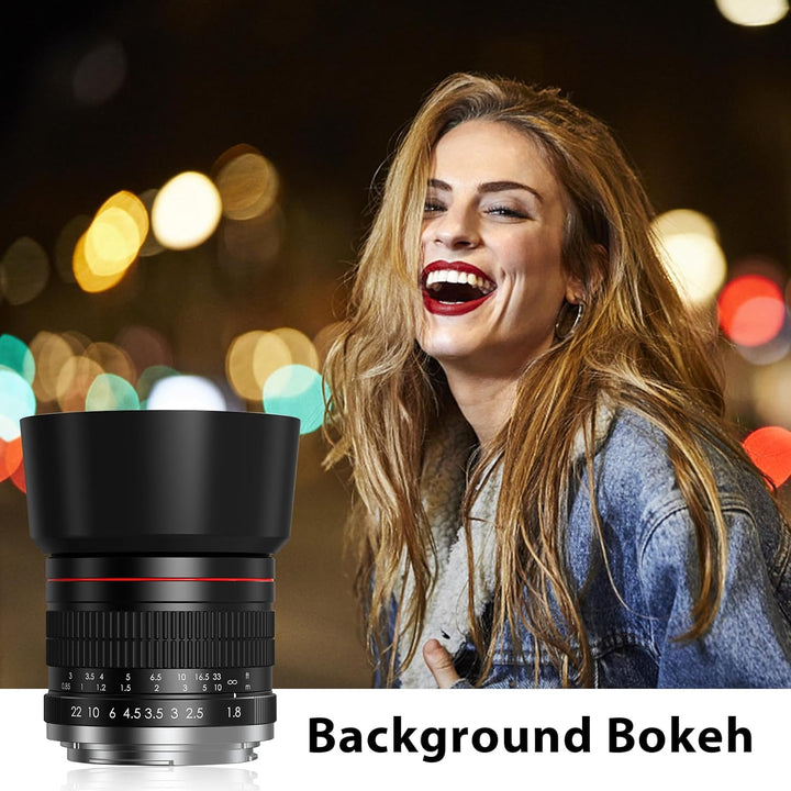 F Objektiv für Nikon – 85mm f1.8 Manuelles Fokus Portraitobjektiv für Nikon DSLRs D3500 D850 D7500 D