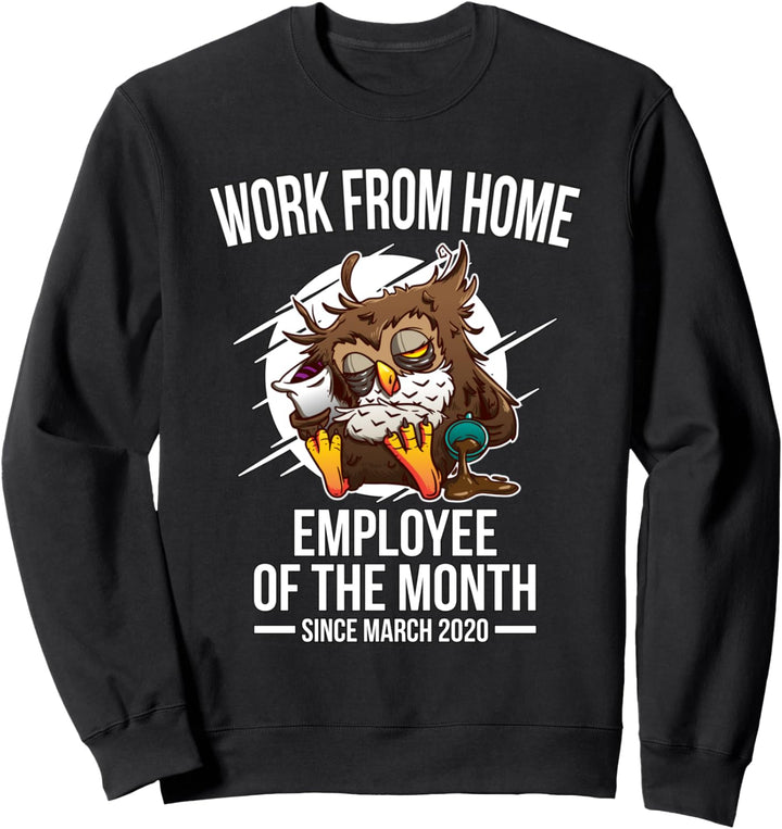 Employee Of The Month Eule Kauz Heimarbeit Outfit Homeoffice Sweatshirt