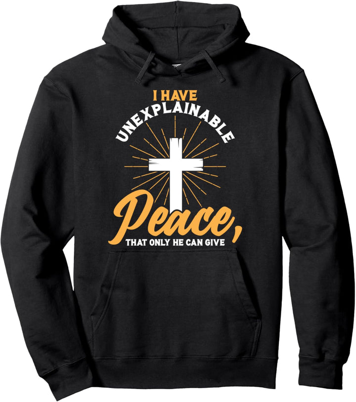 Unerklärlicher Frieden Christliches Religiöses Zitat Gott Pullover Hoodie
