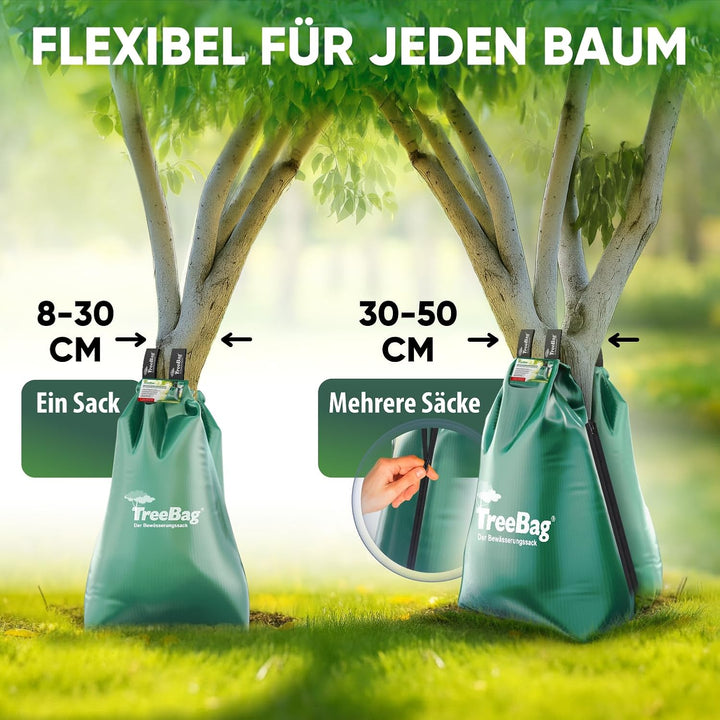 Wassersack für Bäume 10 x 75L – UV-stabiler Baumbewässerungssack aus PVC – Effektiver Bewässerungssa