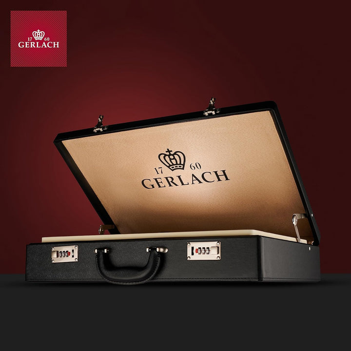 Gerlach Valor Besteck-Set im Koffer 12 Personen Spülmaschinenfest Essbesteck Edelstahl Tafelbesteck