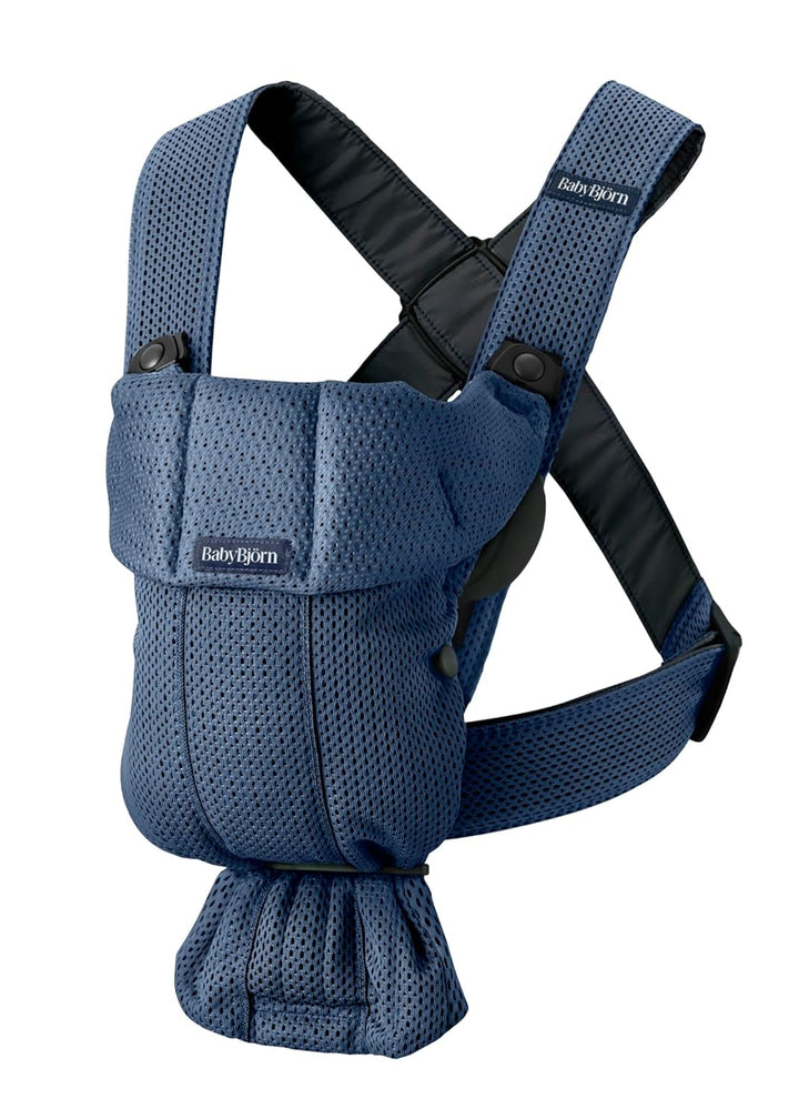 BabyBjörn Babytrage Mini, 3D-Netzstoff, Marineblau 3D-Netzstoff Marineblau, 3D-Netzstoff Marineblau