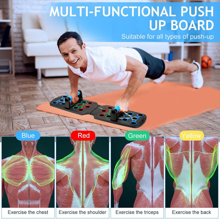 Liegestütze Brett, Push Up Board Faltbares Liegestütz mit Liegestützgriffe Multifunktions Elite Rack