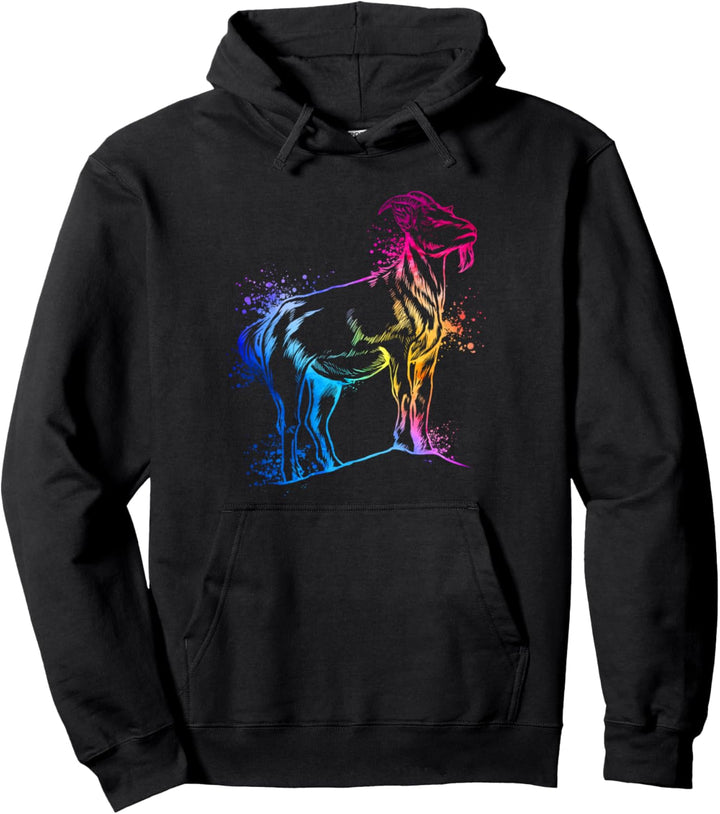 Farbenfrohe Ziege Pullover Hoodie