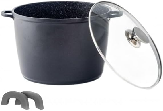 Kochtopf Topf Kasserolle Glasdeckel Aluguss Induktion Ø24cm CF-DP24