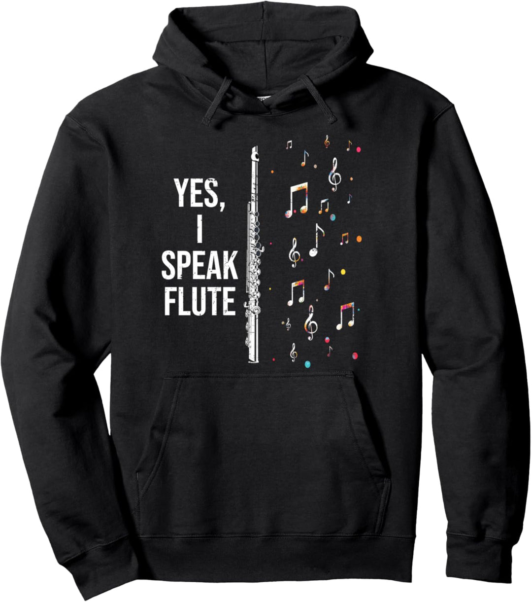 Lustiges Klassische Musik Geschenk Notenschlüssel Flöte Pullover Hoodie