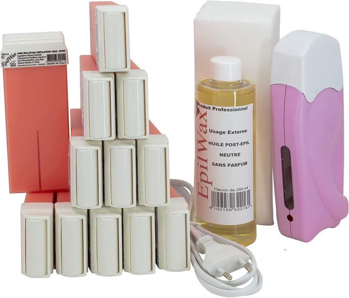 EpilWax - Komplettes Solo-Epilationsset mit: 1 Wachswärmer für die professionelle Haarentfernung - 1
