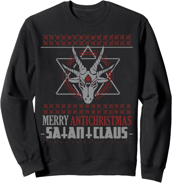 Merry Antichristmas Satan Claus Ugly Christmas Sweater Sweatshirt
