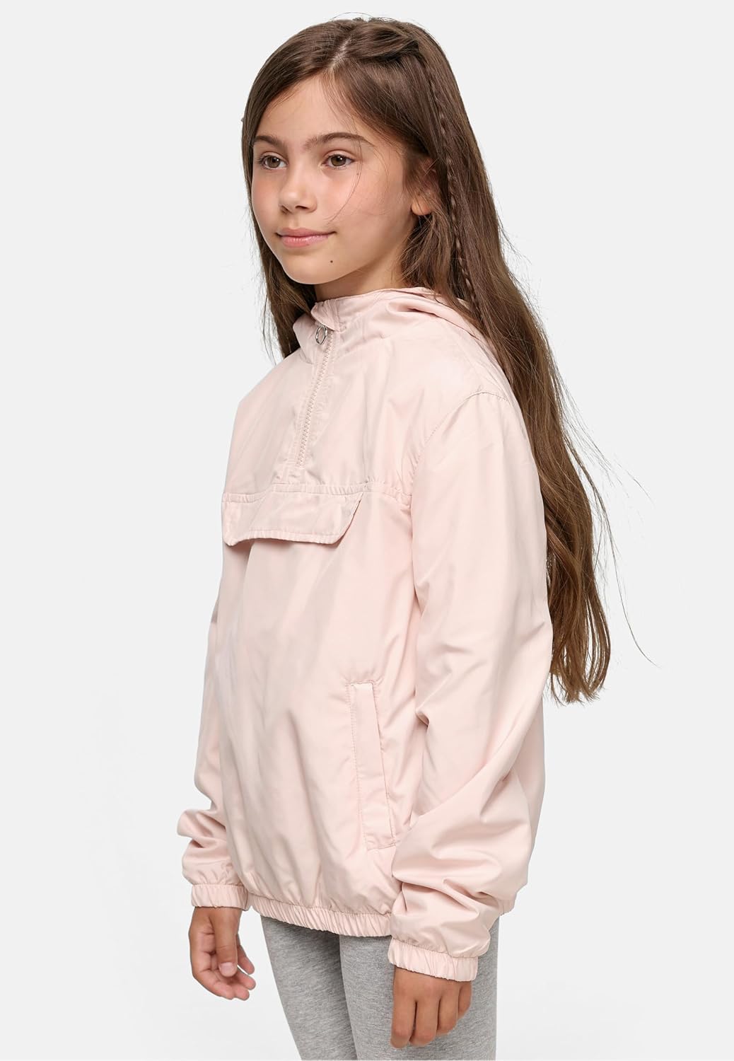 Urban Classics Damen Girls Basic Pullover Jacket 110-116 light pink, 110-116 light pink