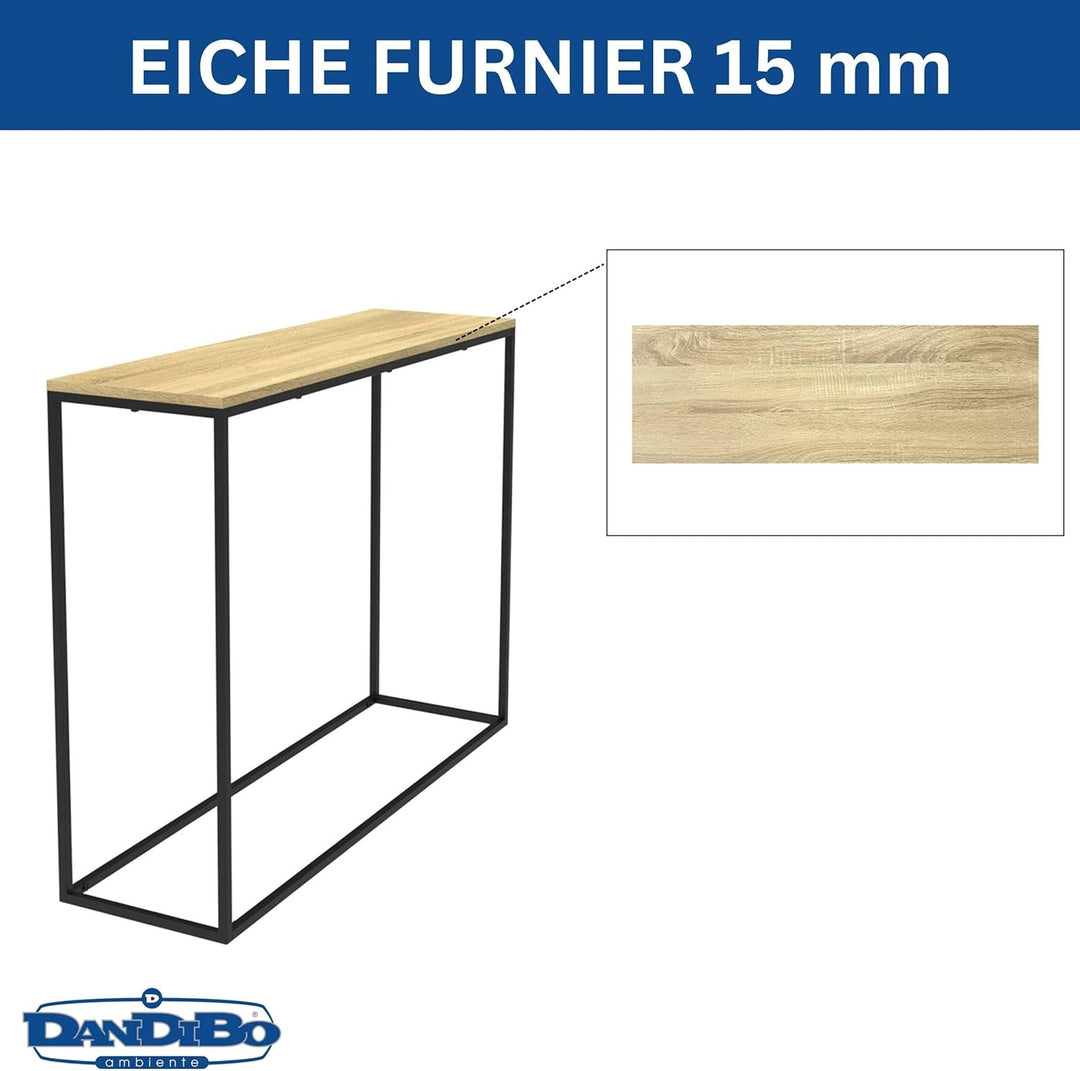 DanDiBo Konsolentisch Schmal Metall Modern 100x80x30 cm Sideboard Beistelltisch 96636 Ablagetisch Fl