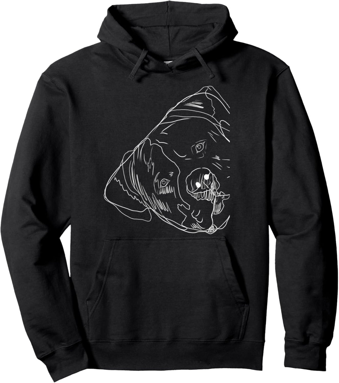 Lustiger Hund American Bulldog Pullover Hoodie