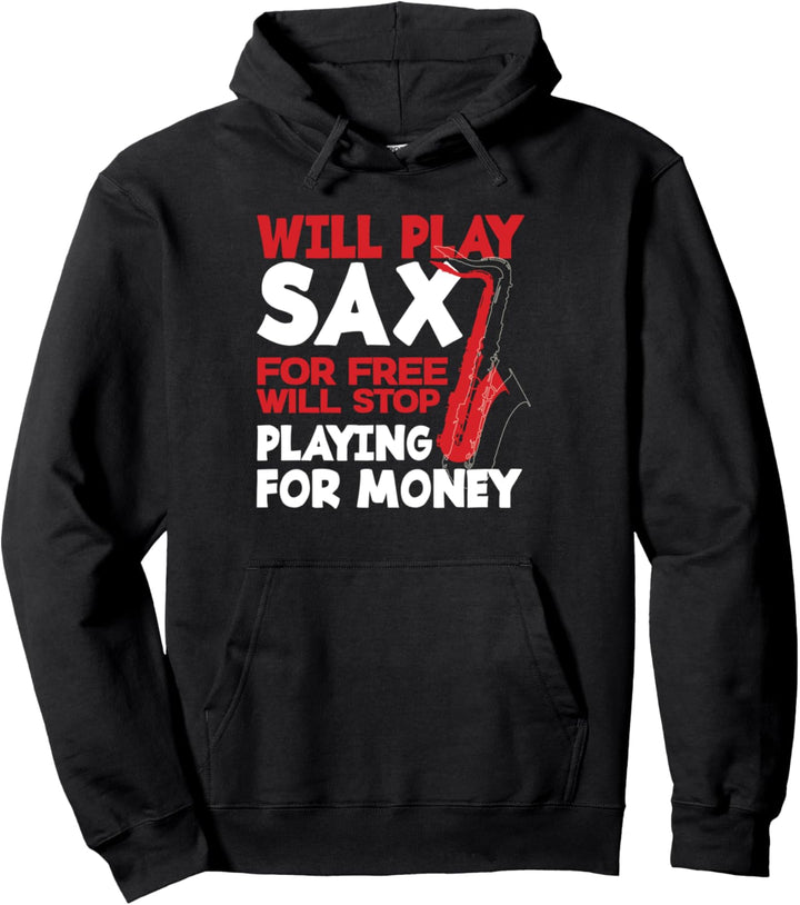 Lustiges Saxophon Spieler Saxophonist Saxophone Pullover Hoodie