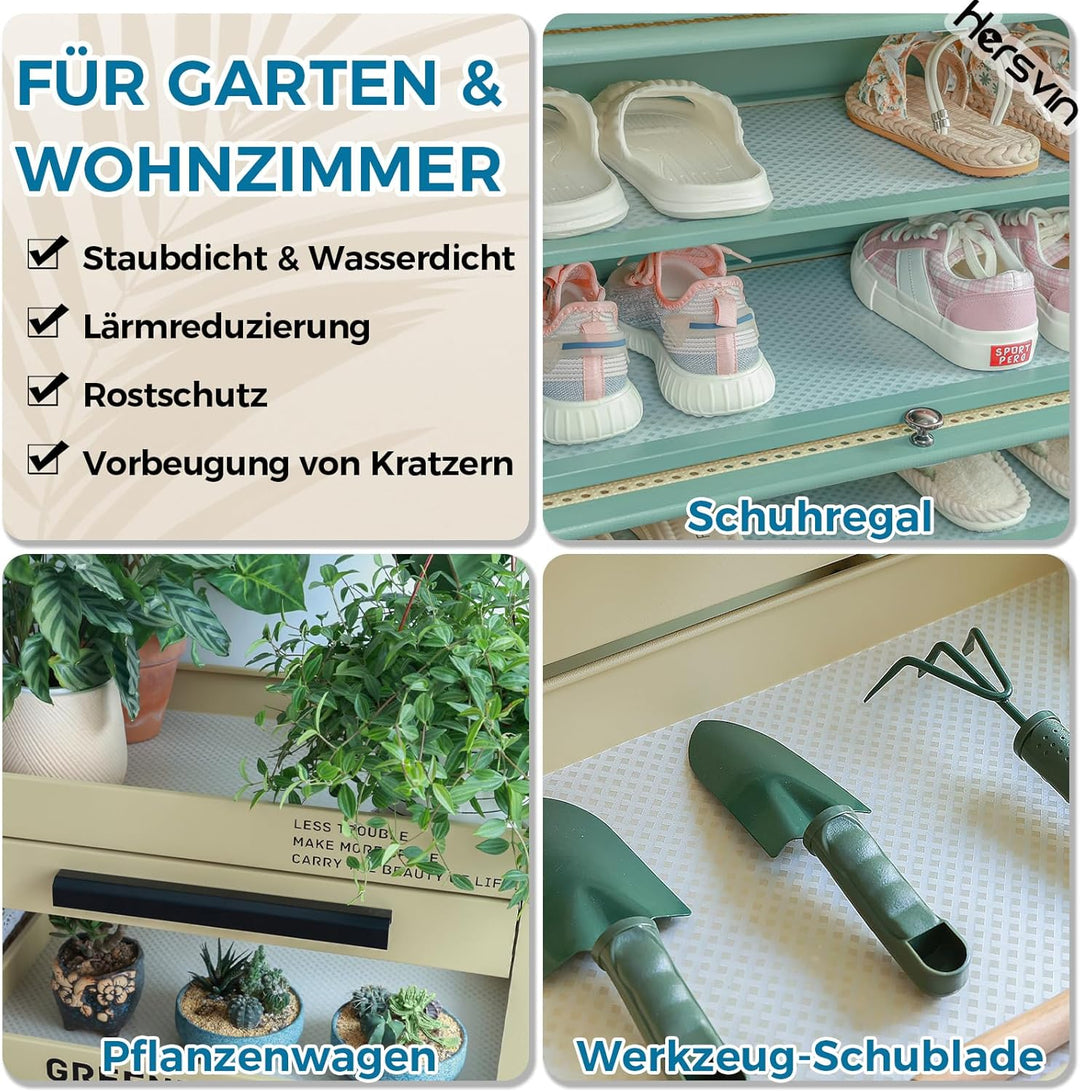Hersvin Schubladenmatte 30cmx500cm Schrankpapier Schubladeneinlage Eva Wasserfest Nicht Klebende Unt