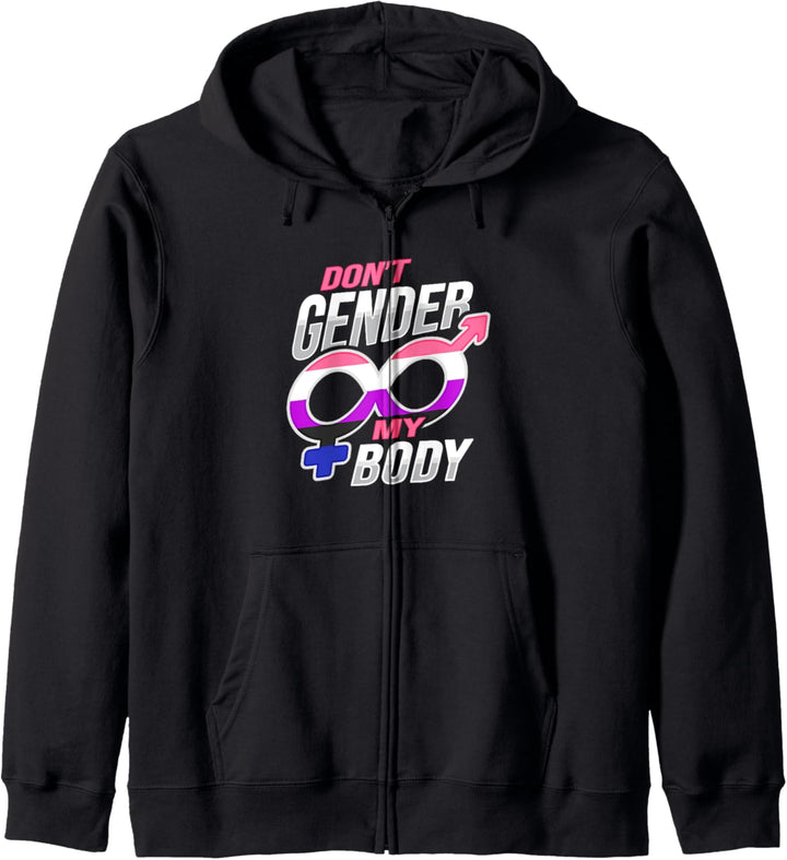 Genderfluid-Design für eine Geschlechterqueer-Person Kapuzenjacke
