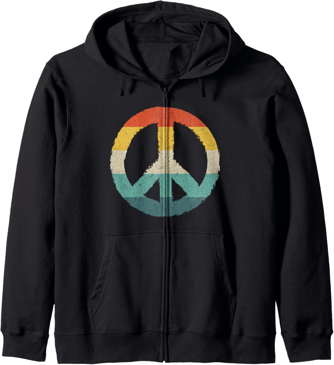 Vintage Retro Peace Zeichen Peace Kapuzenjacke