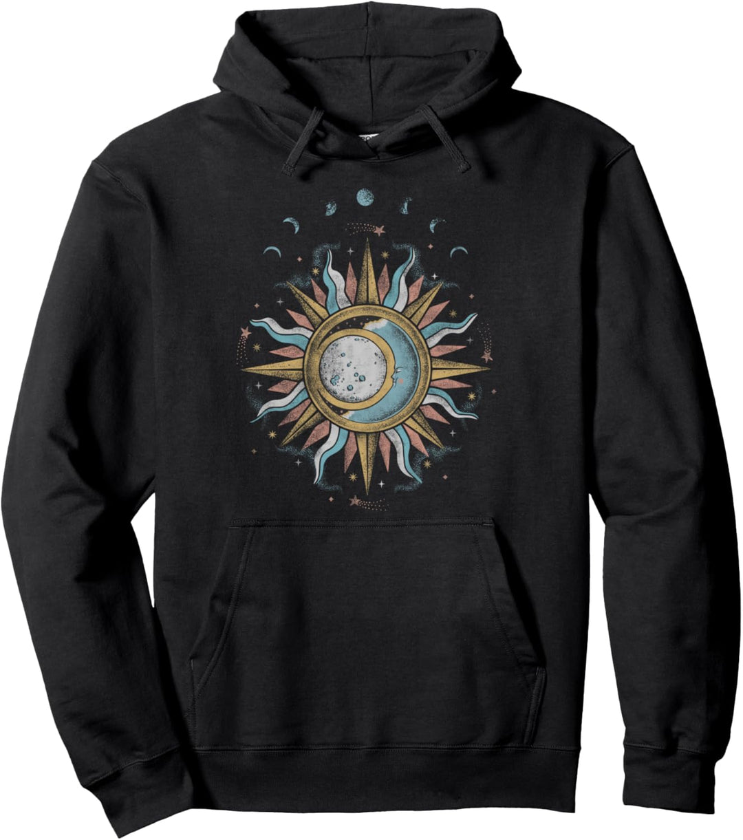 Trendy Sun Moon Mystic Pullover Hoodie