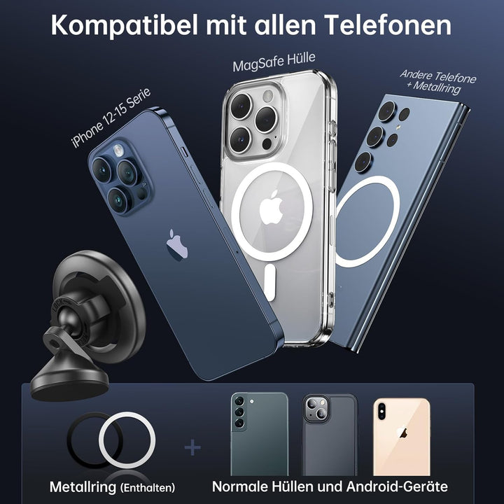 SYNCWIRE Handyhalterung Auto für MagSafe Autohalterung, Flexibler Drehbarer Magnetischer Handyhalter