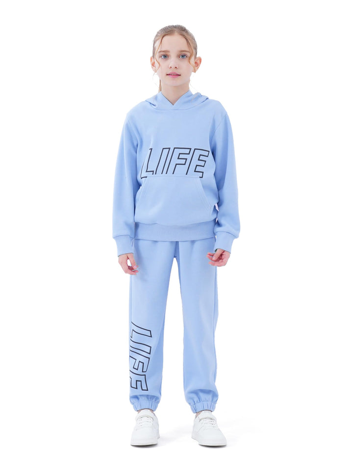 NATUST Kinder Trainingsanzug Jungen Mädchen Sportanzug 130 Blau, 130 Blau