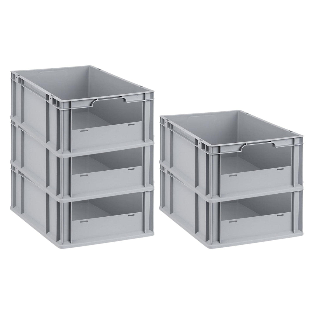 SparSet 5x Eurobox NextGen Insight | HxBxT 22x40x60cm | 44 Liter | Front offen | Eurobehälter, Trans
