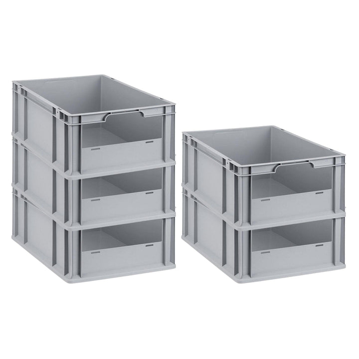 SparSet 5x Eurobox NextGen Insight | HxBxT 22x40x60cm | 44 Liter | Front offen | Eurobehälter, Trans