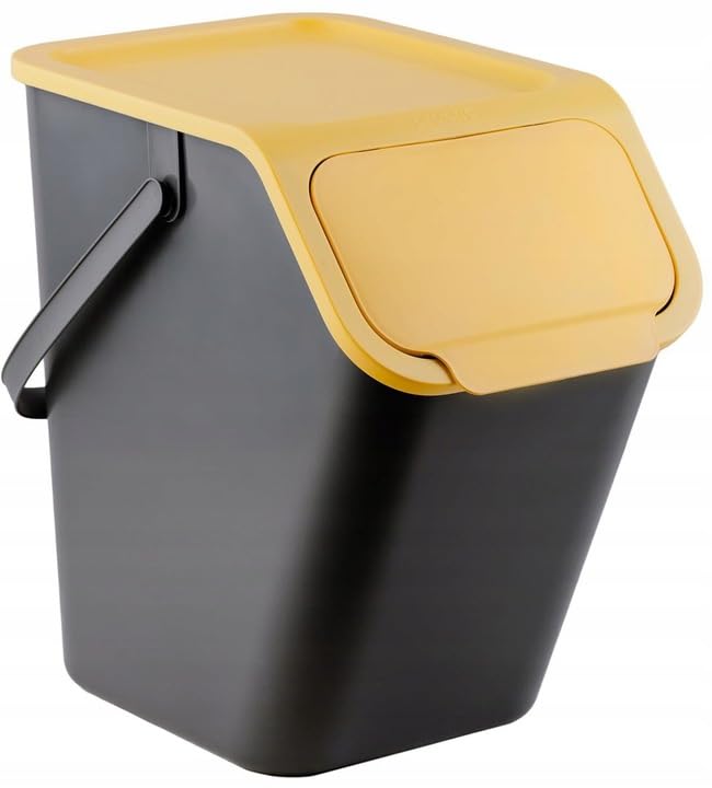 Go Practic Mülleimer Mit Deckel Küche 25 L Click-Function Abfalleimer Mülltrensystem Abfallbehälter