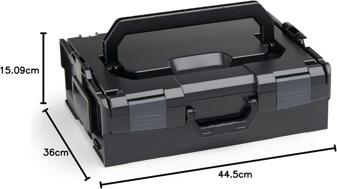 L-BOXX® 136 Bosch Sortimo schwarz leer BSS Werkzeugkoffer Transportbox black, Schwarz