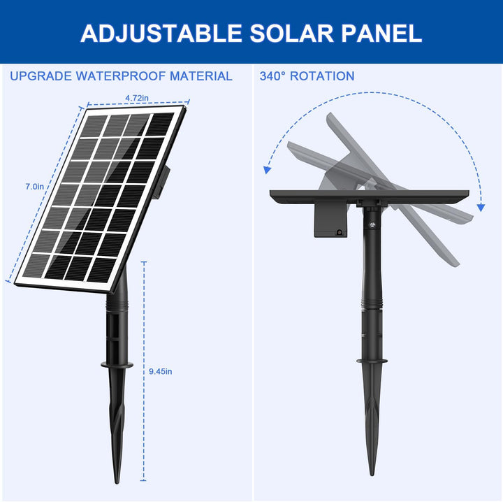 SZMP Solar Springbrunnen, 2024 Upgrade Glas Solar Teichpumpe mit 3M Kabel &amp; 8 Düsen Solar Wasserpump