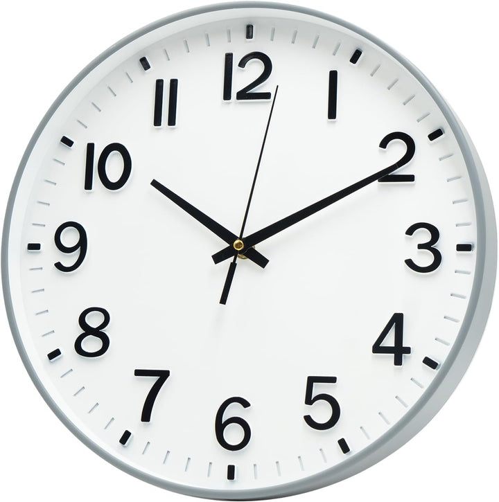 HZDHCLH 30cm Lautlos Wanduhr Schleichende Sekunde mit Arabisch Ziffer ohne Ticken für Dekoration Woh
