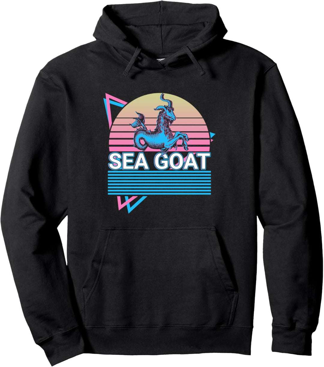 Sea Goat Mythical Creature Jüdische Mythologie Hebräisch Retro Pullover Hoodie