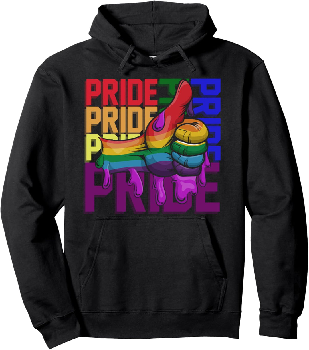 Regenbogen Flagge LGBTQ Queer Gay Pride Daumen LGBT Pullover Hoodie