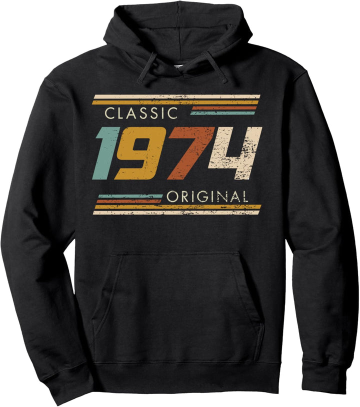 Classic 1974 Original Vintage Birthday Est 1974 Edition Pullover Hoodie