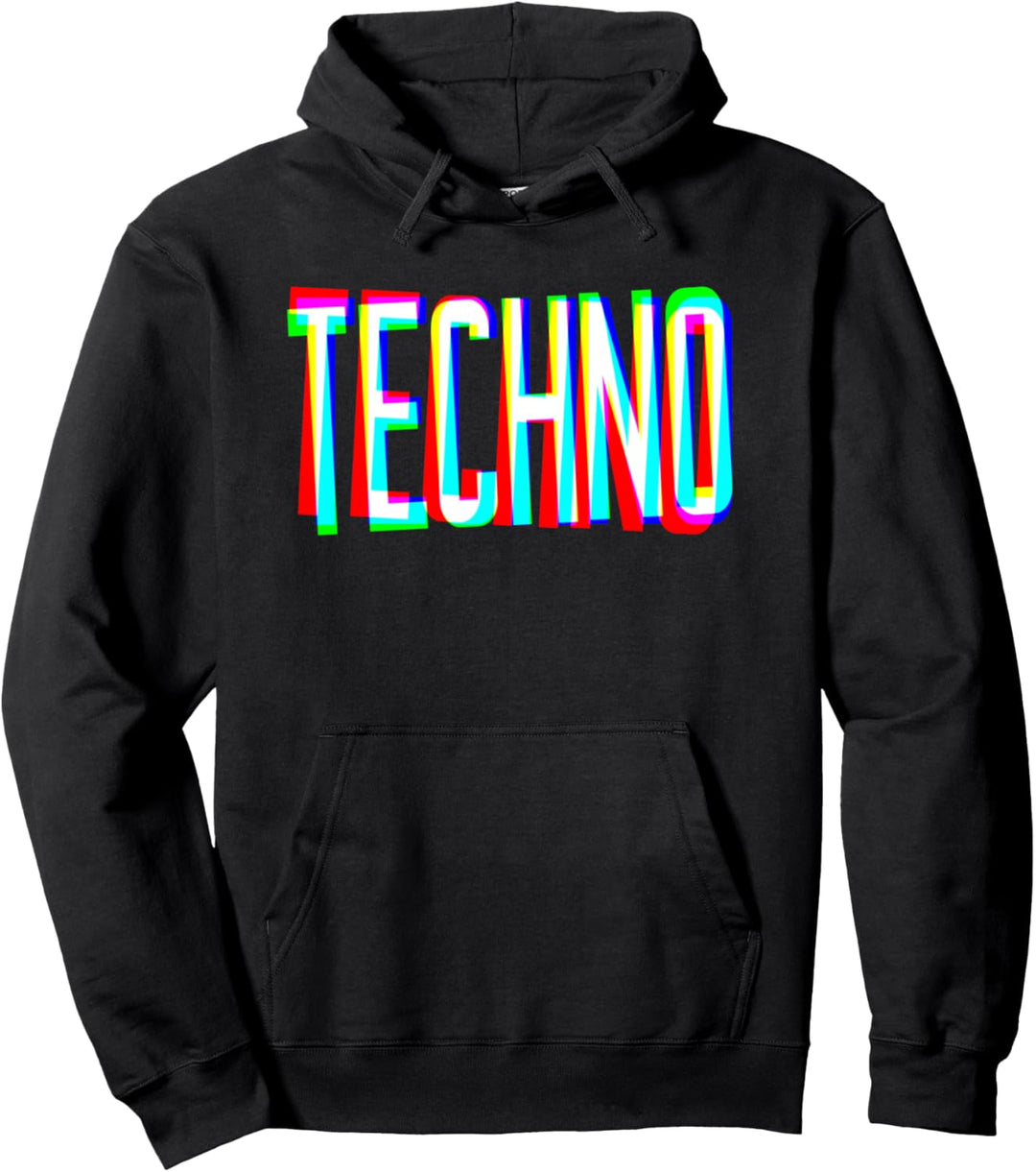 Techno Raver DJ Rave EDM Festival Pullover Hoodie