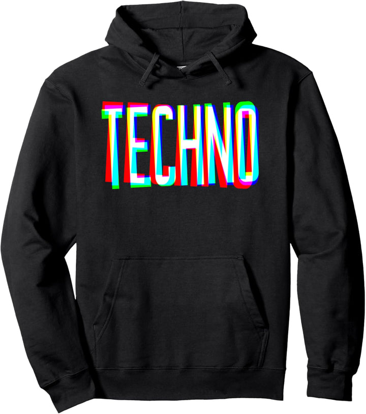 Techno Raver DJ Rave EDM Festival Pullover Hoodie
