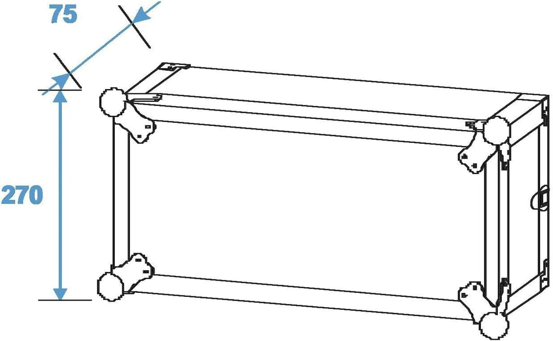 Roadinger Effektrack CO DD, 5 HE, 40cm tief für 483-mm-Steuer- und -Effektgeräte (19") | 2 abnehmbar