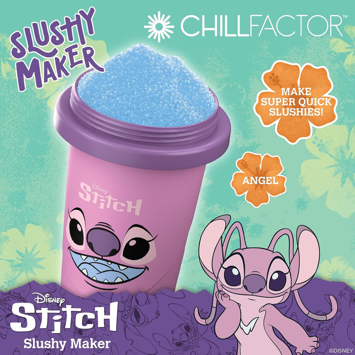 ChillFactor 08259 Stich Disney Stitch Angel-Wiederverwendbarer Squeeze Cup Slushy Maker mit Engel-Ch
