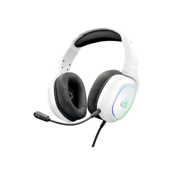THE G-LAB - Korp Radium Gaming Headset mit abnehmbarem Mikrofon, Gaming Kopfhörer mit LED Licht, Gam