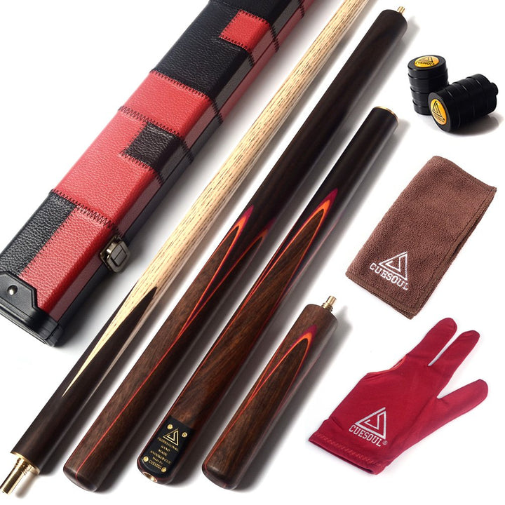 CUESOUL 57 "Handwerk 3/4 Gelenkig Palisander Snooker Queue mit extra 50cm Palisander Queue-Verlänger
