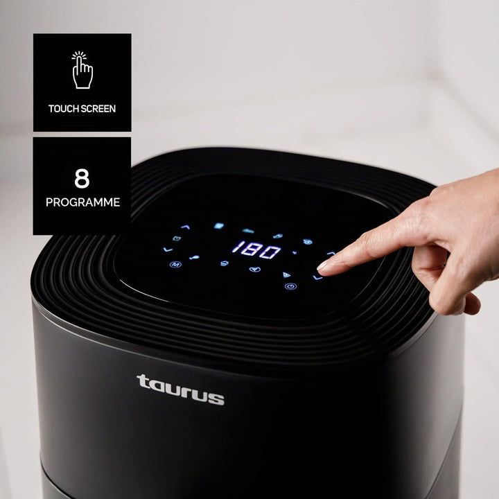 Heissluftfritteuse | ohne Öl | 5,5 l | 800 g Kartoffeln | 8 Programme | Touchscreen | Timer | bis 20