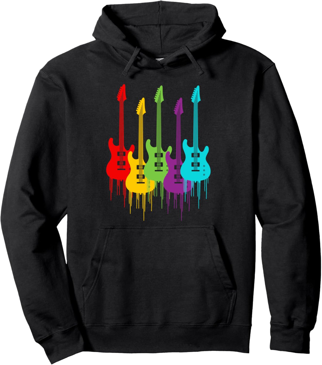 Bunte Gitarren - Gitarrist E-Gitarre - Musiker Pullover Hoodie