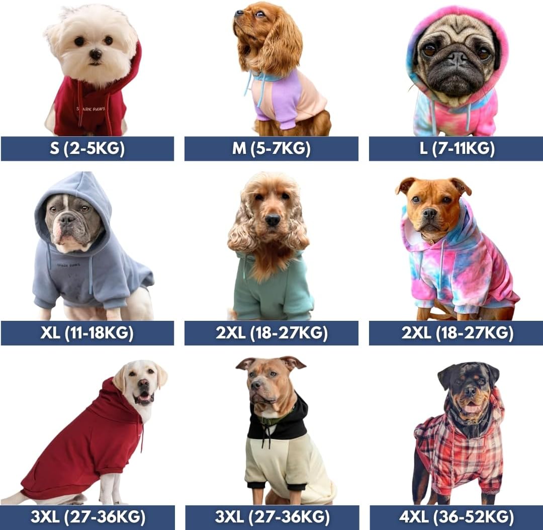 Spark Paws Hunde-Kapuzenpullover, Premium-Qualität, samtweich, überlegener Komfort und Passform, ber