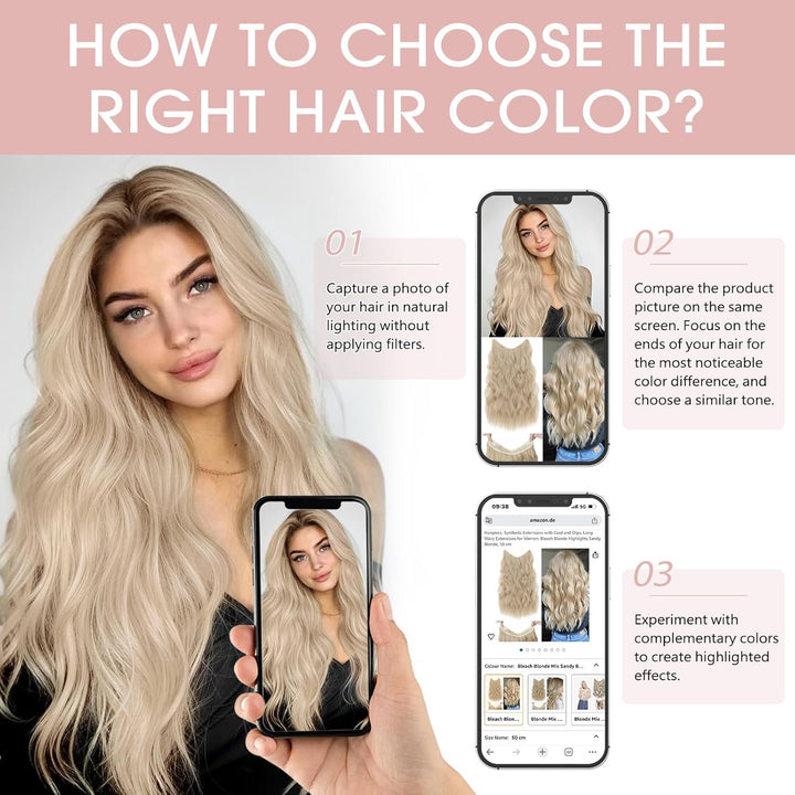 Extensions Echthaar mit transparenter Schnur, Silk-co Wire in ExtensionsDunkelblond 60g, Secrets Hai