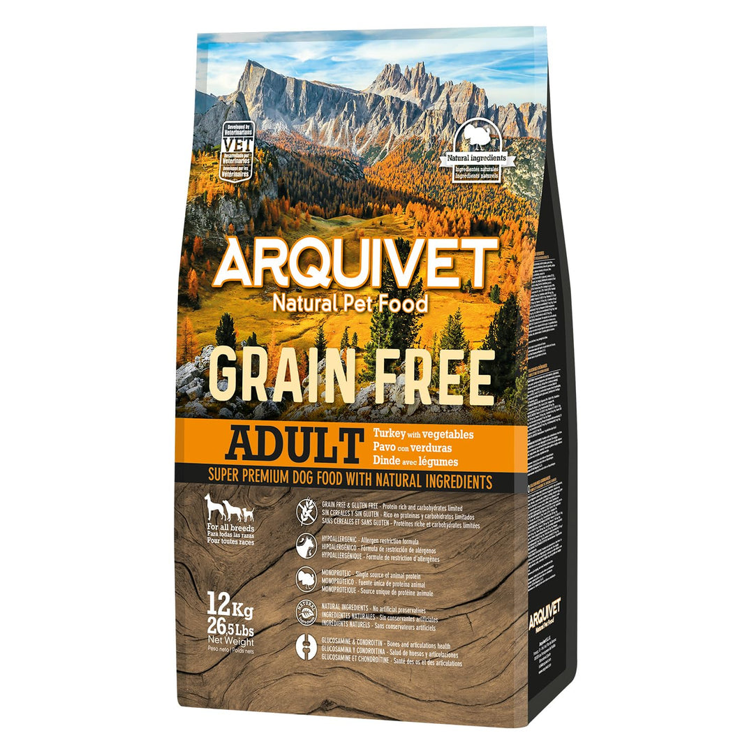 Arquivet Hundefutter mit Truthahn ohne Getreide, 12 kg (1 Stück) Türkei mit Gemüse 12.00 kg (1er Pac