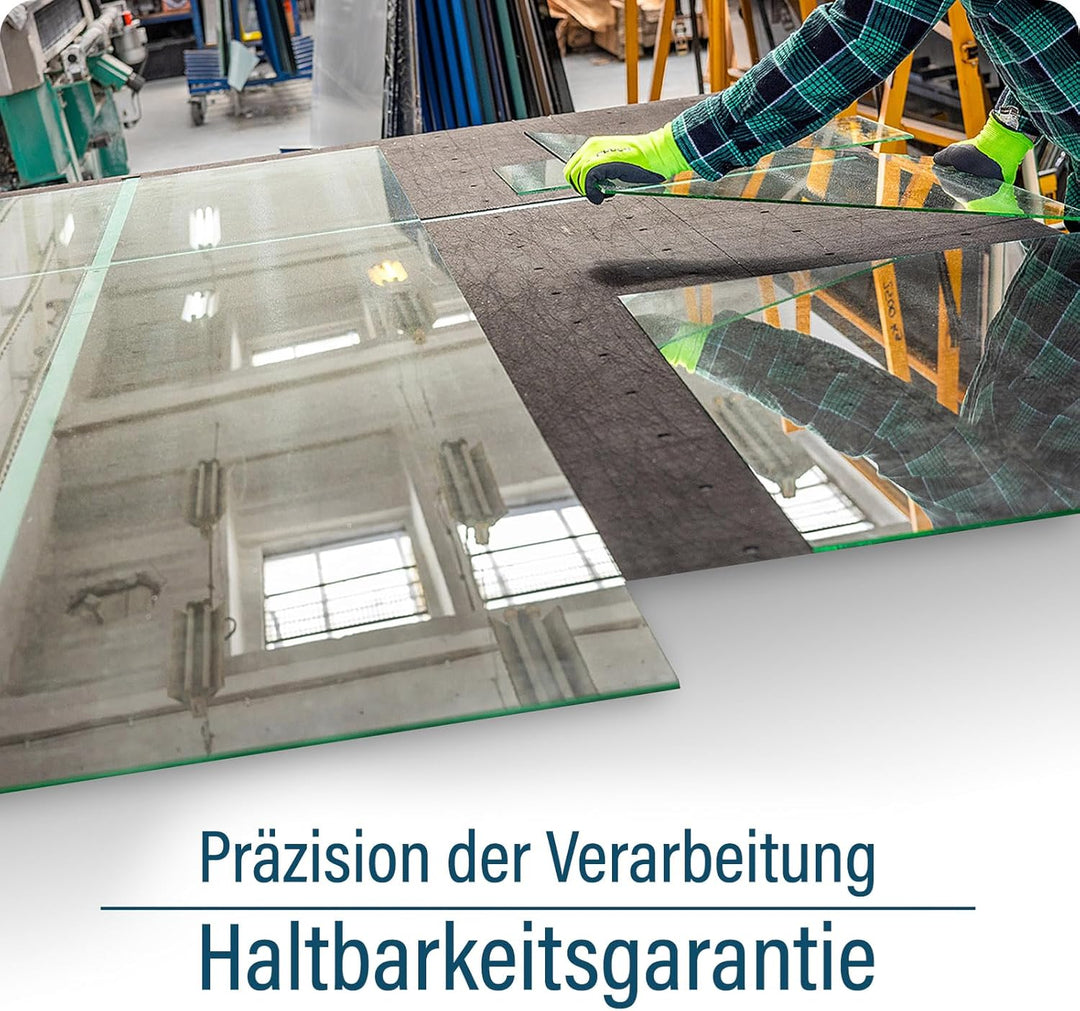 SFArt Herdabdeckplatte – Gehärtetes Glas Schneidebrett & Ceranfeld Abdeckplatte 1 Teilig 52x40 – Hyg